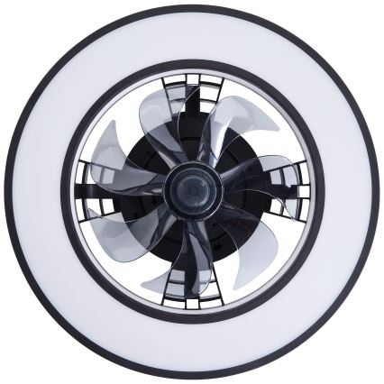 Brilliant - LED RGBW prigušiva stropni ventilator MONDELLO LED/26W/230V 2700–6500K prečnik 41 cm crna + daljinski upravljač