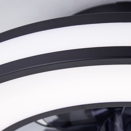 Brilliant - LED RGBW prigušiva stropni ventilator MONDELLO LED/26W/230V 2700–6500K prečnik 41 cm crna + daljinski upravljač