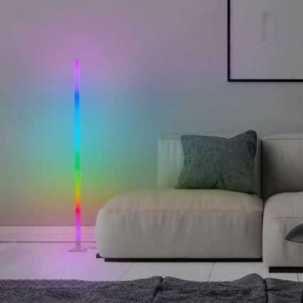Brilliant - LED RGBW prigušiva stojeća lampa NEELE LED/6,5W/230V bela + daljinski upravljač