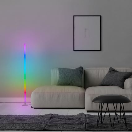 Brilliant - LED RGBW prigušiva stojeća lampa NEELE LED/6,5W/230V bela + daljinski upravljač