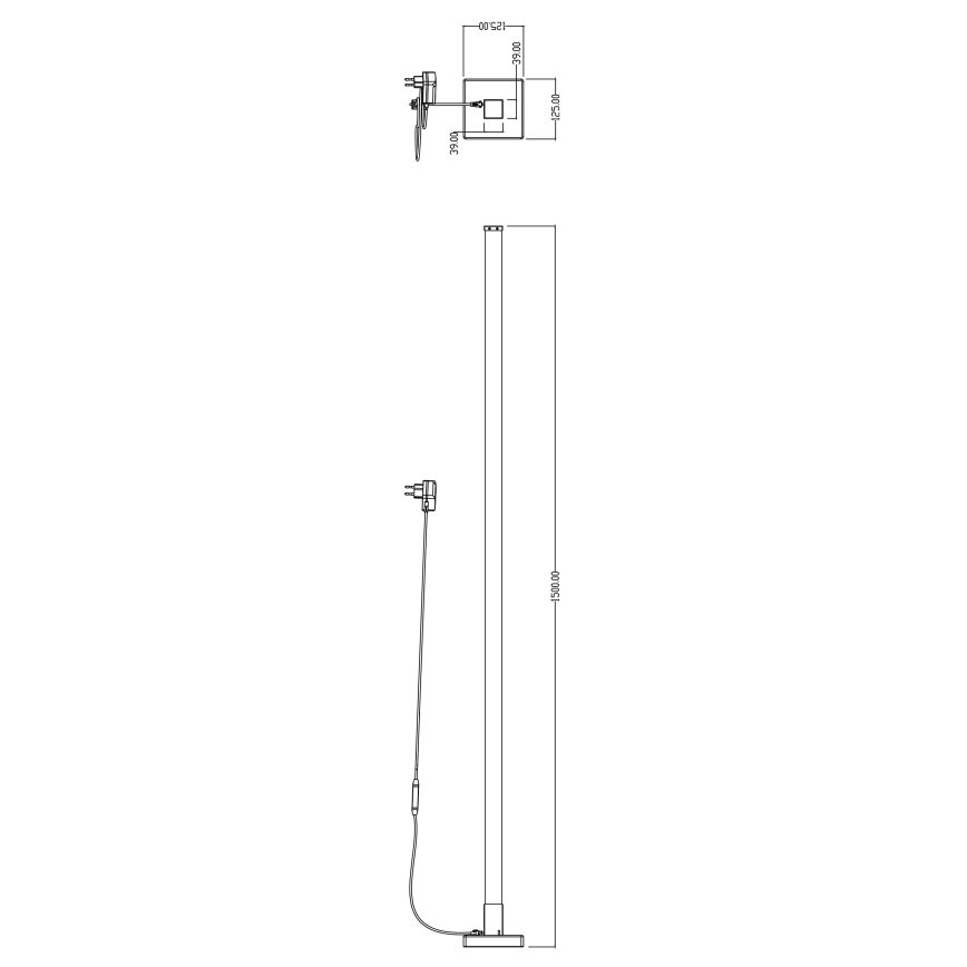 Brilliant - LED RGBW prigušiva podna lampa NEELE LED/6,5W/230V crna + daljinski upravljač