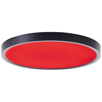 Brilliant - LED RGBW prigušiva plafonska svetiljka LOTTI LED/16W/230V 3000K prečnik 30 cm crna Wi-Fi Tuya + daljinski upravljač