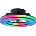Brilliant - LED RGBW prigušiva stropni ventilator MONDELLO LED/26W/230V 2700–6500K prečnik 41 cm crna + daljinski upravljač