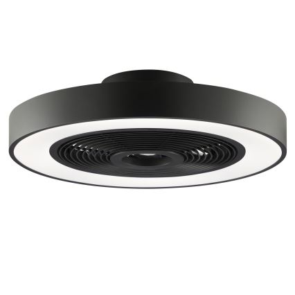 Brilliant - LED RGBW prigušiva stropna lampa sa ventilatorom CATANIA LED/37W/230V 2700-6500K prečnik 48,6 cm crna + daljinski upravljač