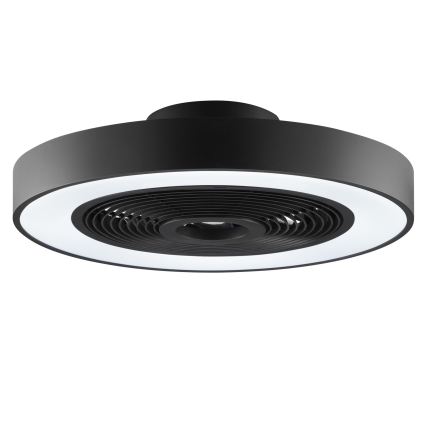 Brilliant - LED RGBW prigušiva stropna lampa sa ventilatorom CATANIA LED/37W/230V 2700-6500K prečnik 48,6 cm crna + daljinski upravljač