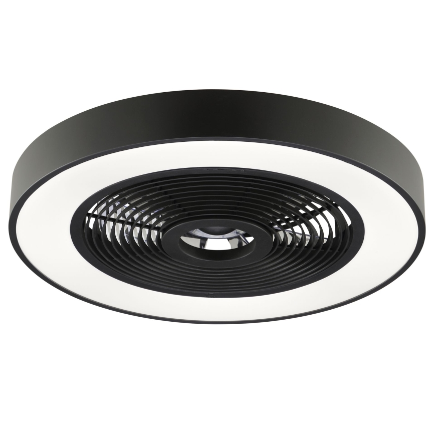 Brilliant - LED RGBW prigušiva stropna lampa sa ventilatorom CATANIA LED/37W/230V 2700-6500K prečnik 48,6 cm crna + daljinski upravljač