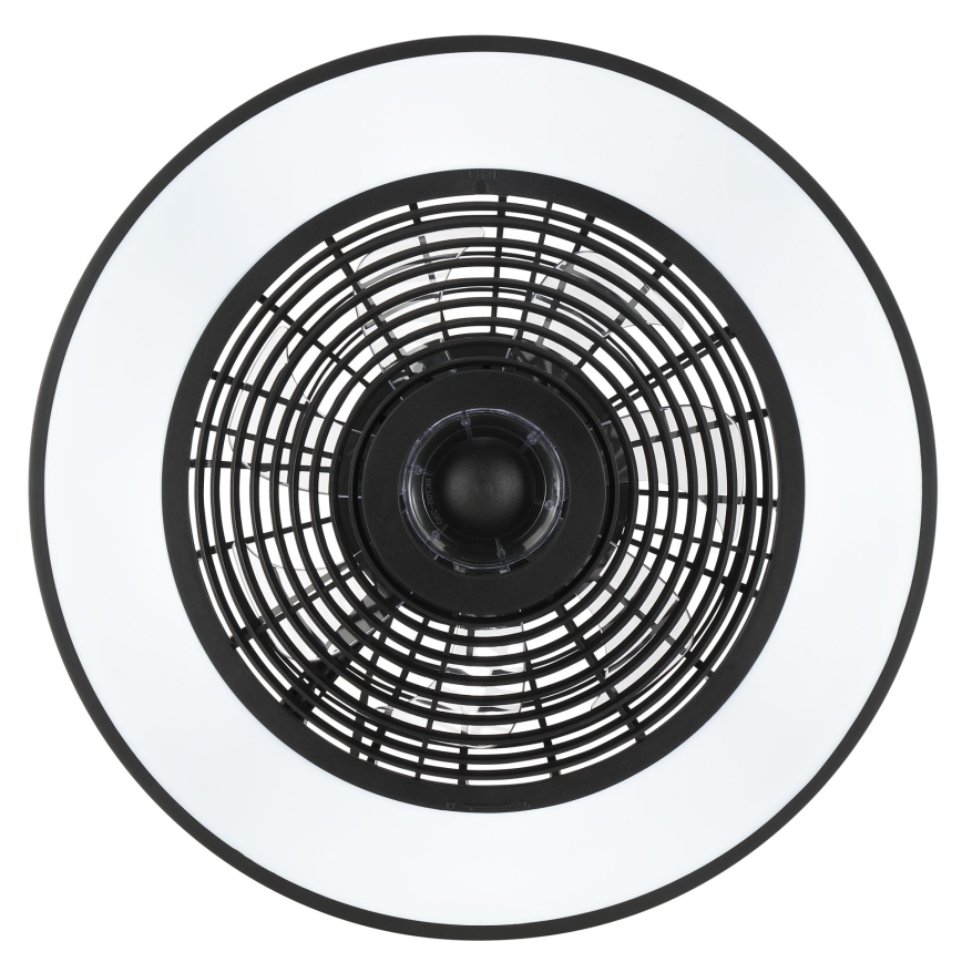 Brilliant - LED RGBW prigušiva stropna lampa sa ventilatorom CATANIA LED/37W/230V 2700-6500K prečnik 48,6 cm crna + daljinski upravljač