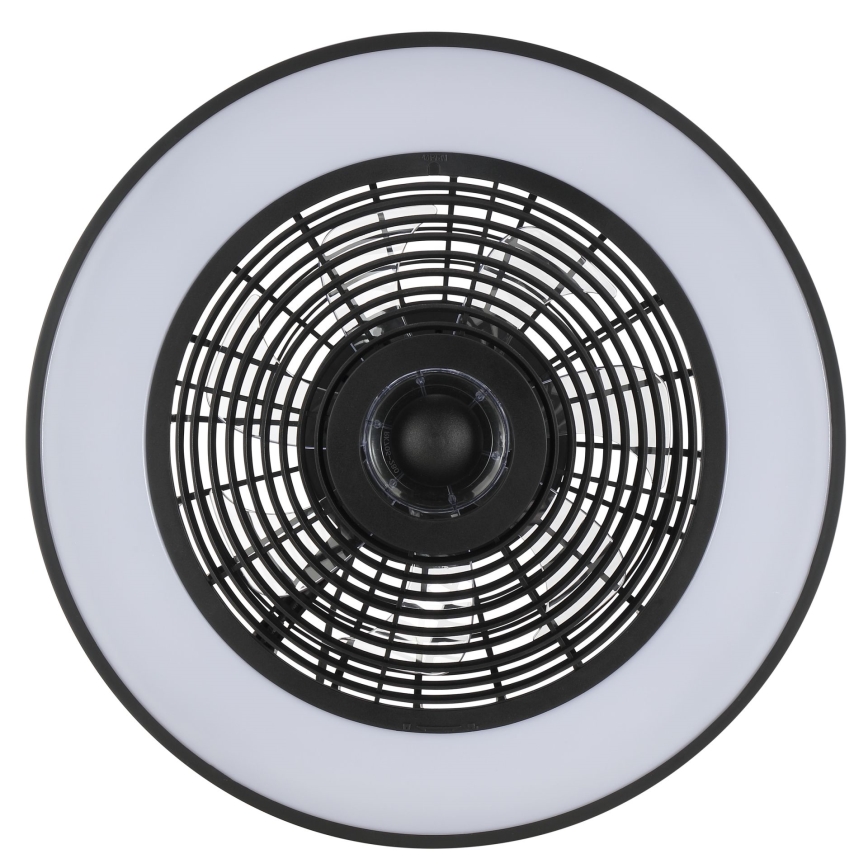 Brilliant - LED RGBW prigušiva stropna lampa sa ventilatorom CATANIA LED/37W/230V 2700-6500K prečnik 48,6 cm crna + daljinski upravljač