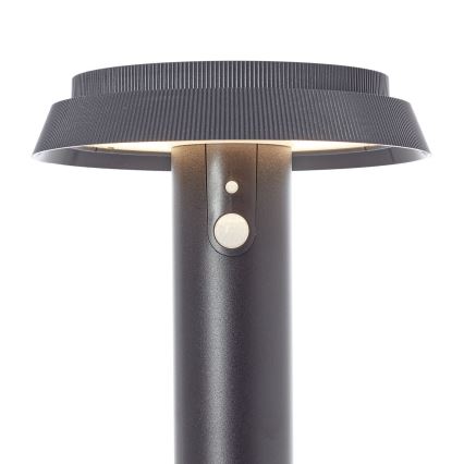 Brilliant - LED solarna lampa sa senzorom ALVERO LED/4W/3,7V 2000 mAh 70 cm IP44 crna