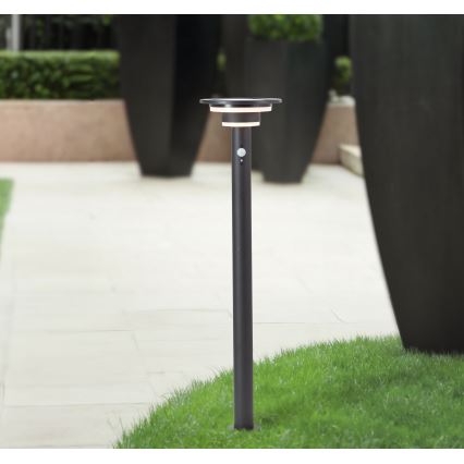 Brilliant - LED solarna lampa GARVINA sa senzorom LED/3W/3,7V 2000 mAh 85 cm IP44 crna