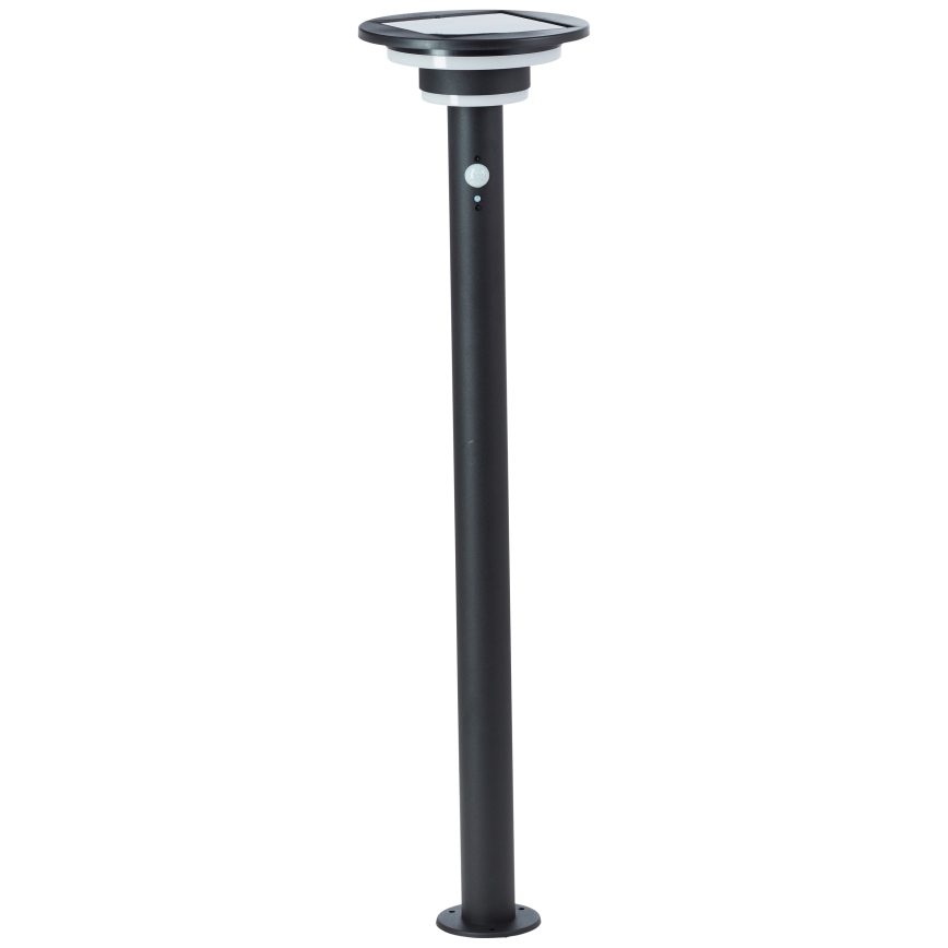 Brilliant - LED solarna lampa GARVINA sa senzorom LED/3W/3,7V 2000 mAh 85 cm IP44 crna