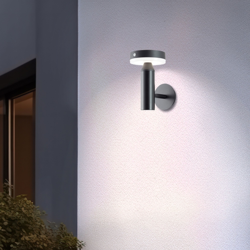 Brilliant - MAGUA solarno LED zidno svetlo sa senzorom, 4W/3,7V, 2000 mAh, IP44