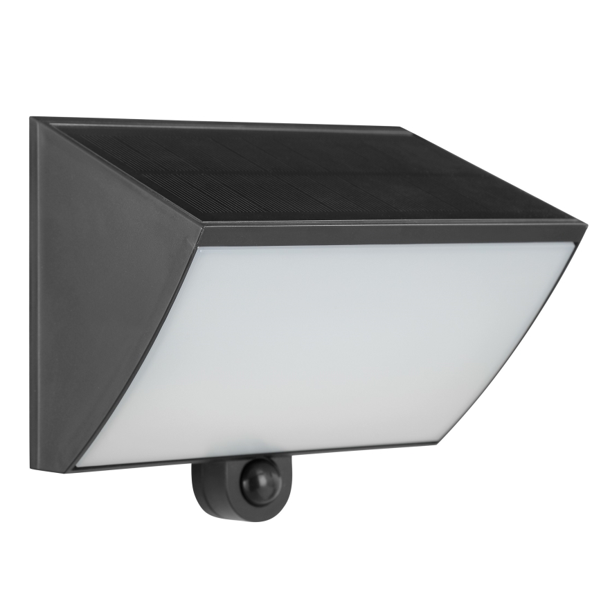 Brilliant - LED solarno zidno svetlo sa senzorom SIERRA LED/6W/3,7V 2700/4000/6500K 2000 mAh IP54 crno