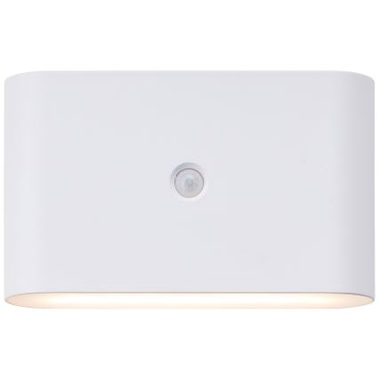 Brilliant - LED spoljašnja punjiva zidna lampa sa senzorom XINO LED/3W/5V 3600 mAh IP44 bela