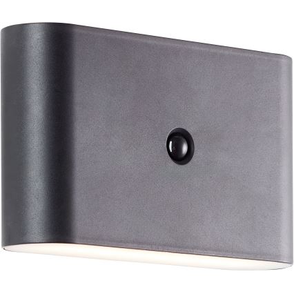 Brilliant - punjiva LED spoljašnja zidna lampa sa senzorom XINO LED/3W/5V 3600 mAh IP44 crna