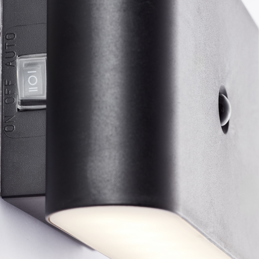 Brilliant - punjiva LED spoljašnja zidna lampa sa senzorom XINO LED/3W/5V 3600 mAh IP44 crna