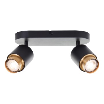 Brilliant - LED spot svetiljka COVELO 2xGU10/5W/230V crna/zlatna