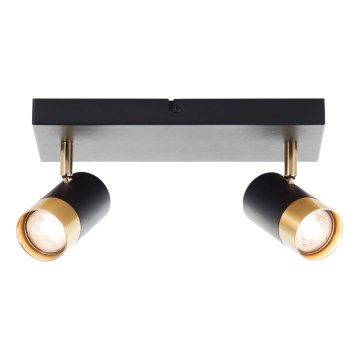 Brilliant - LED spot svetiljka VIGOLO 2xGU10/5W/230V crna/zlatna