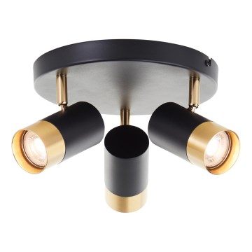 Brilliant - LED spot svetiljka VIGOLO 3xGU10/5W/230V crna/zlatna