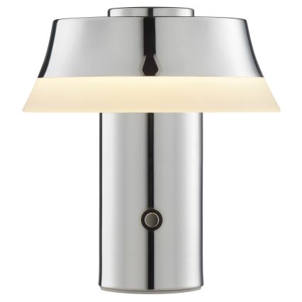 Brilliant - prigušiva punjiva stona lampa na dodir KINICH LED/2,5W/5V 2700K 2600 mAh sjajni hrom