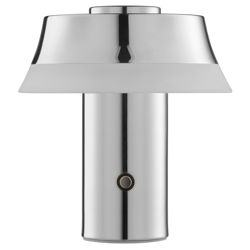Brilliant - prigušiva punjiva stona lampa na dodir KINICH LED/2,5W/5V 2700K 2600 mAh sjajni hrom