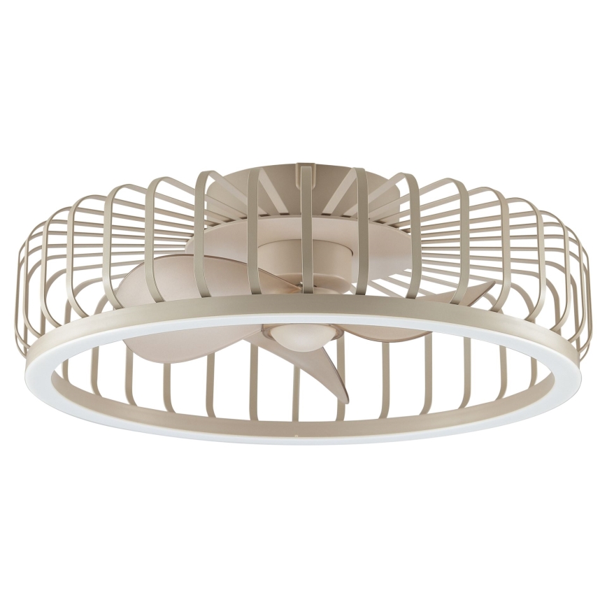 Brilliant - LED prigušiva plafonska lampa sa ventilatorom CAPO LED/36W/230V 2700-6500K prečnika 48 cm bež + daljinsko upravljanje
