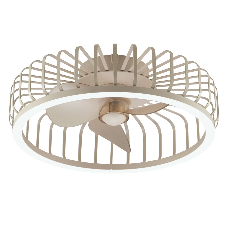 Brilliant - LED prigušiva plafonska lampa sa ventilatorom CAPO LED/36W/230V 2700-6500K prečnika 48 cm bež + daljinsko upravljanje