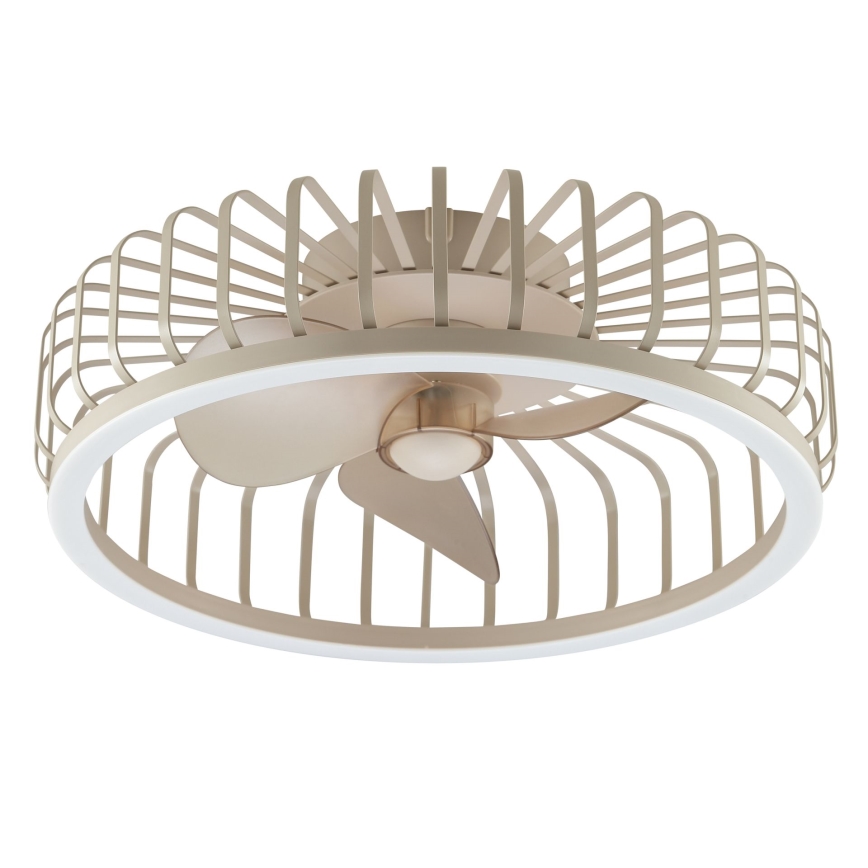 Brilliant - LED prigušiva plafonska lampa sa ventilatorom CAPO LED/36W/230V 2700-6500K prečnika 48 cm bež + daljinsko upravljanje