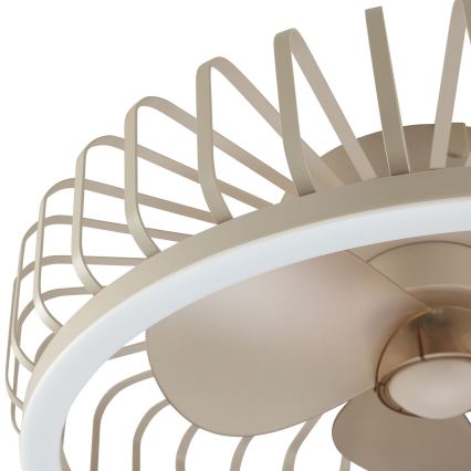 Brilliant - LED prigušiva plafonska lampa sa ventilatorom CAPO LED/36W/230V 2700-6500K prečnika 48 cm bež + daljinsko upravljanje