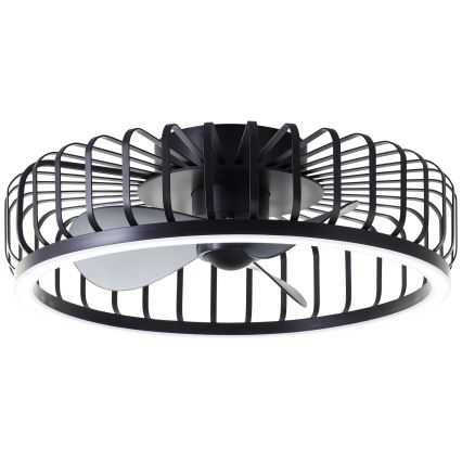 Brilliant - LED prigušiva stropna svetiljka sa ventilatorom CAPO LED/36W/230V 2700-6500K prečnik 48 cm crna + daljinski upravljač