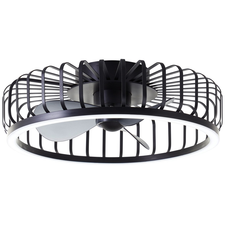 Brilliant - LED prigušiva stropna svetiljka sa ventilatorom CAPO LED/36W/230V 2700-6500K prečnik 48 cm crna + daljinski upravljač