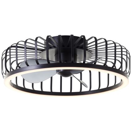 Brilliant - LED prigušiva stropna svetiljka sa ventilatorom CAPO LED/36W/230V 2700-6500K prečnik 48 cm crna + daljinski upravljač