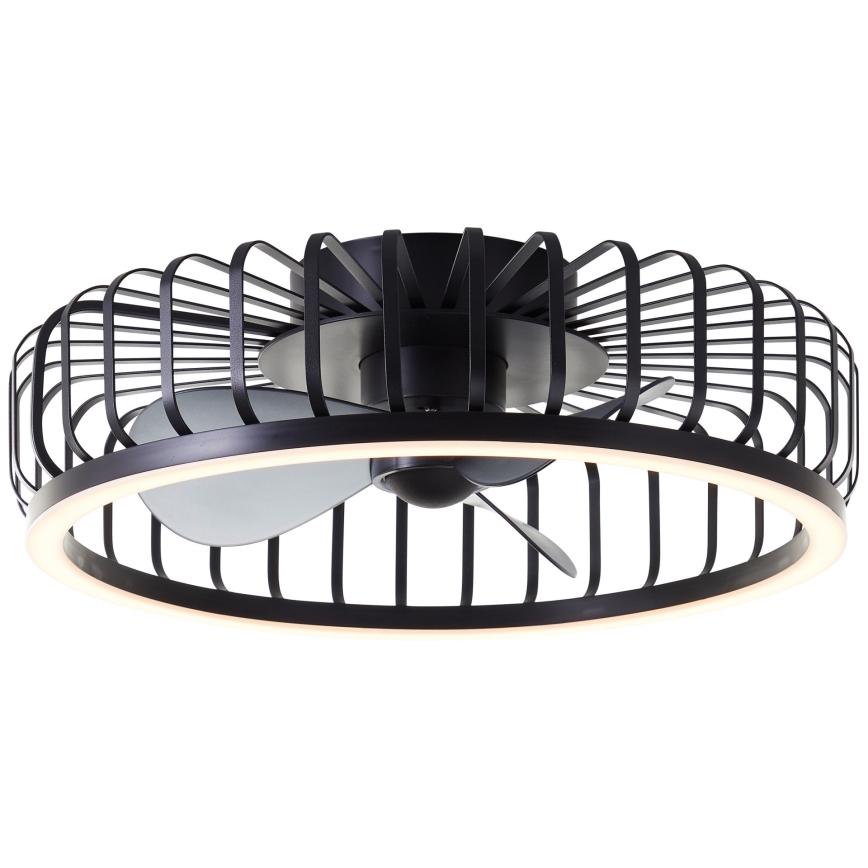 Brilliant - LED prigušiva stropna svetiljka sa ventilatorom CAPO LED/36W/230V 2700-6500K prečnik 48 cm crna + daljinski upravljač