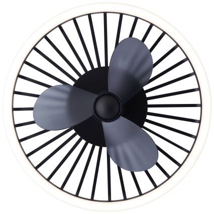 Brilliant - LED prigušiva stropna svetiljka sa ventilatorom CAPO LED/36W/230V 2700-6500K prečnik 48 cm crna + daljinski upravljač