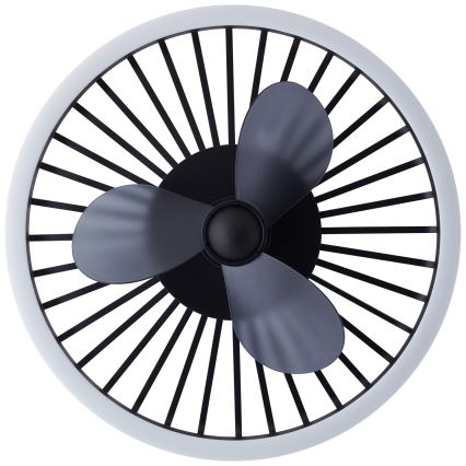 Brilliant - LED prigušiva stropna svetiljka sa ventilatorom CAPO LED/36W/230V 2700-6500K prečnik 48 cm crna + daljinski upravljač