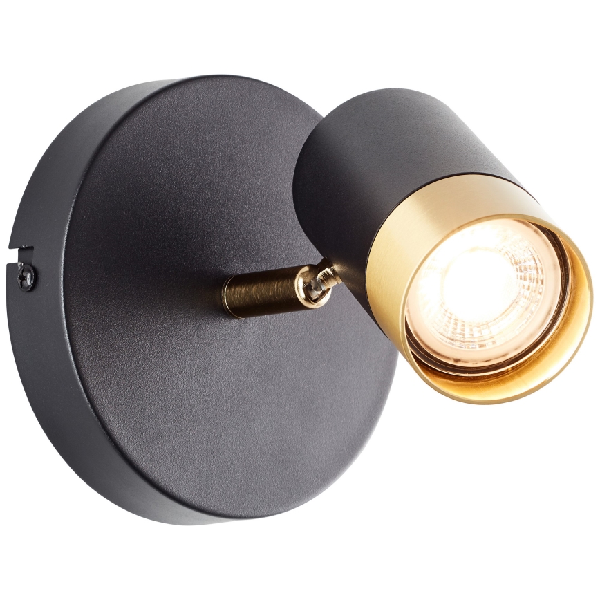 Brilliant - LED zidna spot svetiljka VIGOLO 1xGU10/5W/230V crna/zlatna