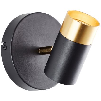 Brilliant - LED zidna spot svetiljka VIGOLO 1xGU10/5W/230V crna/zlatna