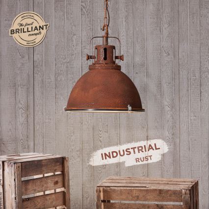 Brilliant - Luster na lancu JESPER GLAS 1xE27/60W/230V bakarna