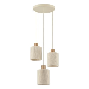 Brilliant - Luster na lanku ARLO 3xE27/20W/230V Ø 40 cm krem