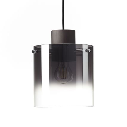 Brilliant - Luster na sajli BETH 3xE27/60W/230V crna/zadimljena