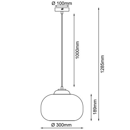 Brilliant - Luster na sajli BLOP 1xE27/60W/230V zelena