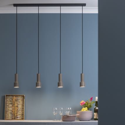 Brilliant - Luster na sajli CADIZ 4xGU10/10W/230V bronza