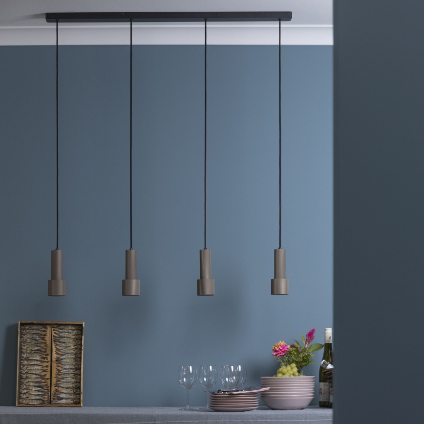 Brilliant - Luster na sajli CADIZ 4xGU10/10W/230V bronza