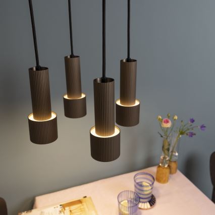 Brilliant - Luster na sajli CADIZ 4xGU10/10W/230V Ø 35 cm bronzan