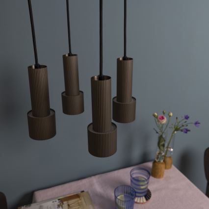 Brilliant - Luster na sajli CADIZ 4xGU10/10W/230V Ø 35 cm bronzan