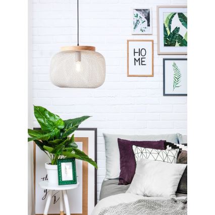 Brilliant - Luster na sajli GIADA 1xE27/40W/230V prečnik 39 cm siva