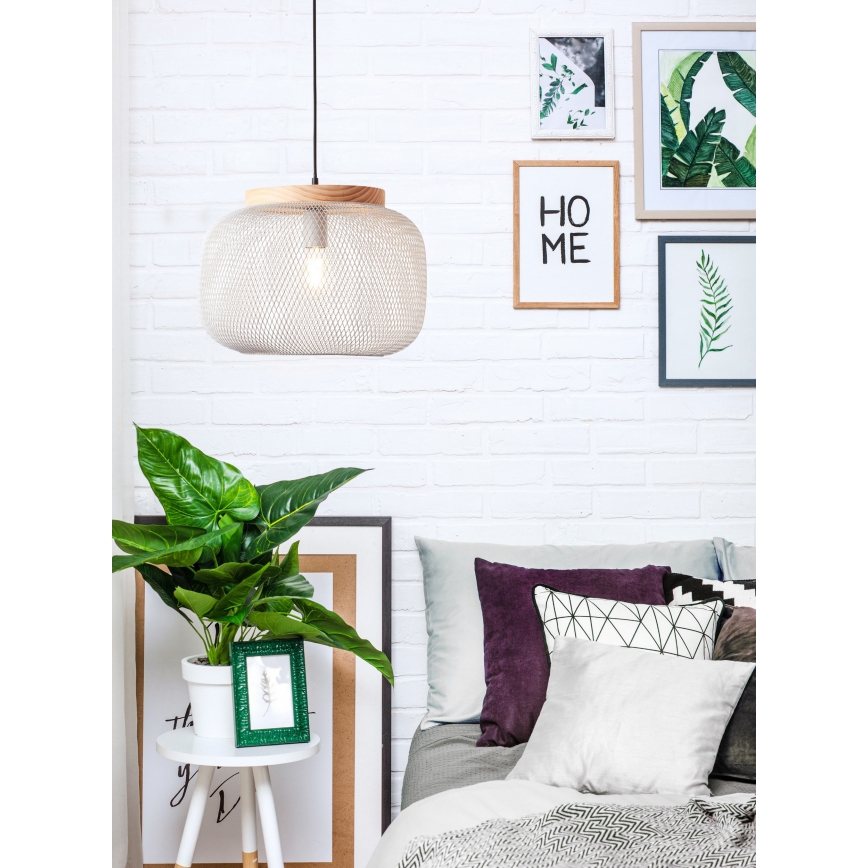 Brilliant - Luster na sajli GIADA 1xE27/40W/230V prečnik 39 cm siva