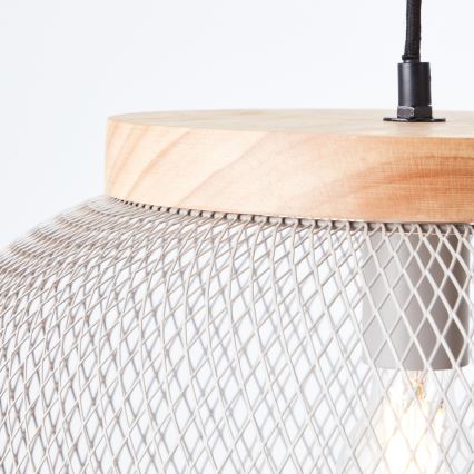 Brilliant - Luster na sajli GIADA 1xE27/40W/230V prečnik 39 cm siva