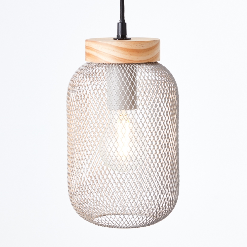 Brilliant - Luster na sajli GIADA 1xE27/40W/230V Ø 16 cm siva