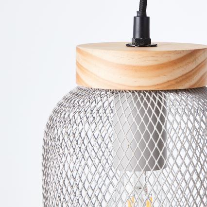Brilliant - Luster na sajli GIADA 1xE27/40W/230V Ø 16 cm siva